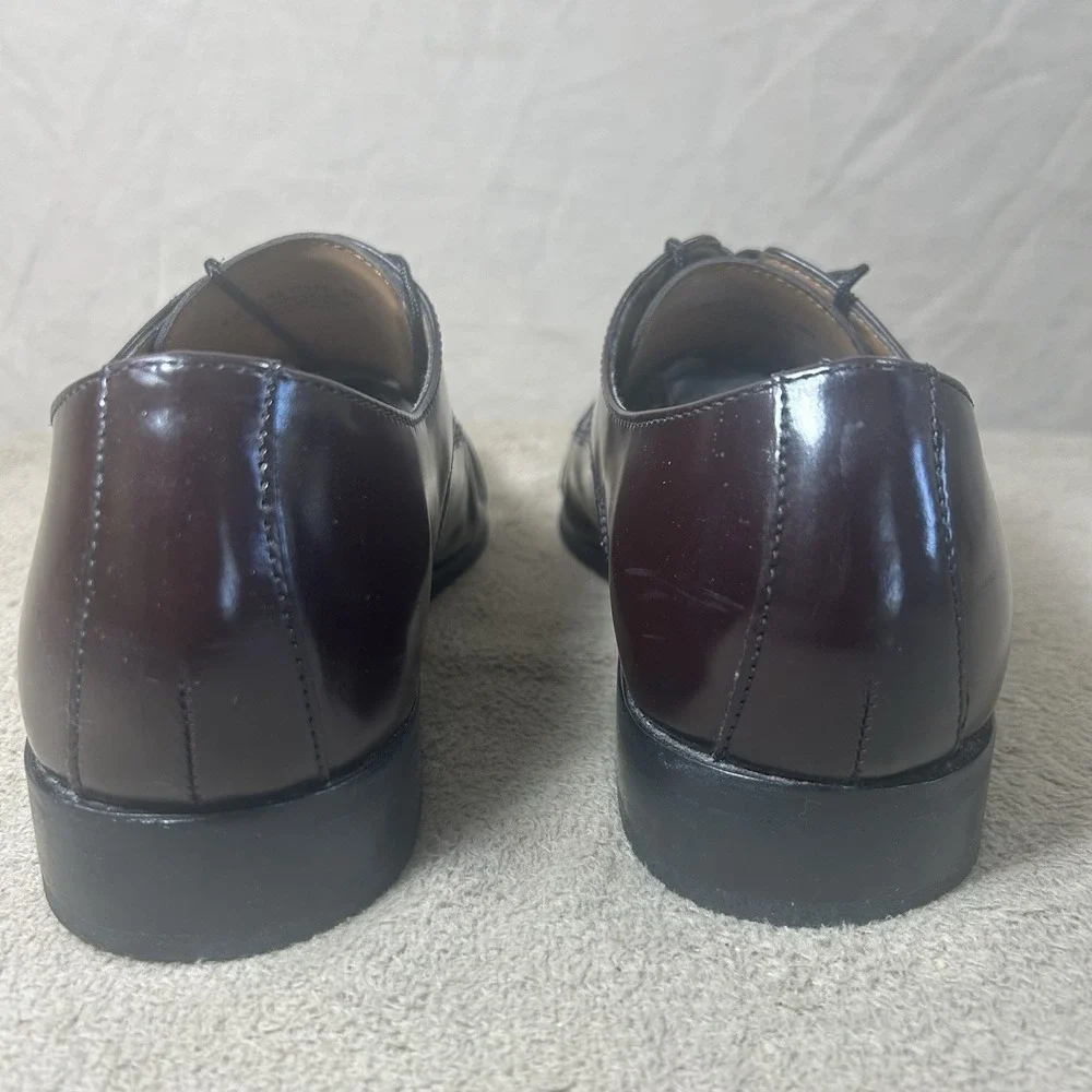 Florsheim Broxton Cap Toe Dress Shoes Mens 9 D Burgundy Leather Oxford 11222-601